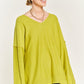 JADE by JANE V-neck Oversized Plus-size Sweater