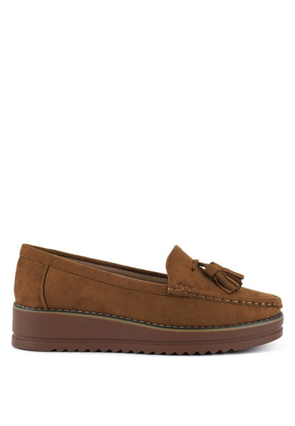 RAG &Co. Daiki Platform Lug Sole Tassel Loafers