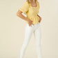 LILOU Bubbles sleeved blouse with peplum