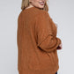 ZENANA Plus Brushed Melange Drop Shoulder Sweater