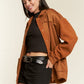 JADE BY JANE Faux Fur and Suede Jacket JJO5028P
