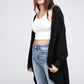 BIBI Twist Knitted Open Front Cardigan with Pockets