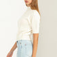 HYFVE Lovely Embrace Puff Sleeve Sweater Top