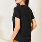 SIMPLY LOVE Letter Graphic Round Neck T-Shirt