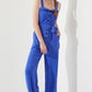 JADE by JANE Belted Sleeveless Jumpsuit with Adjustable Straps