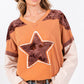 SAGE + FIG Star Patch Long Sleeve Color Block T-Shirt