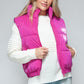 SNOBBISH Hot Pink Fine Fur Lining Quilted Vest