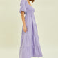 HEYSON Puff Sleeve Tiered Ruffled Poplin Dress