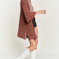 JADE by JANE Women's Red Kimono Glitter Cardigan with Bell Sleeve
