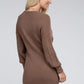 NUVI APPAREL Brown Autumn Cable Knit Sweater Dress