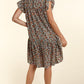 PLUS LEOPARD WITH BACK NECK BUTTON AND SIDE POCKET