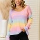 ANGEL WINGS Blush Pink Gradient V-Neck Sweater