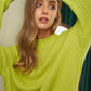 DAVI & DANI Solid Mock Neck Long Sleeve Knit Sweater