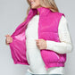 SNOBBISH Hot Pink Fine Fur Lining Quilted Vest