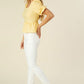 LILOU Bubbles sleeved blouse with peplum