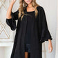 JADE by JANE Women's Red Kimono Glitter Cardigan with Bell Sleeve