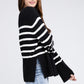 BiBi Ribbed Hem Stripe Sweater