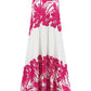 Tied Printed Sleeveless Midi Dress