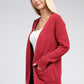 ZENANA Melange Open Front Sweater Cardigan