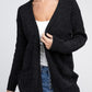 ZENANA Melange Open Front Sweater Cardigan