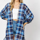 DAVI & DANI Striped Short Sleeve Cardigan