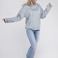 NUVI APPAREL Grey Textured Pocket Drawstring Hoodie
