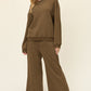 DOUBLE TAKE Full Size Texture Long Sleeve Top and Pants Lounge Set