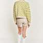 JADE by JANE Contrast pattern Cardigan Sweater