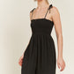 JADE by JANE Plus-size Smocked Tie Strap Jumpsuit with Pocket