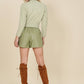 LILOU Vegan leather shorts
