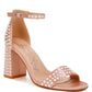 RAG & Co. Klebba Pearls Embellished Satin Sandals