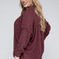 ZENANA Plus Brushed Melange Drop Shoulder Sweater