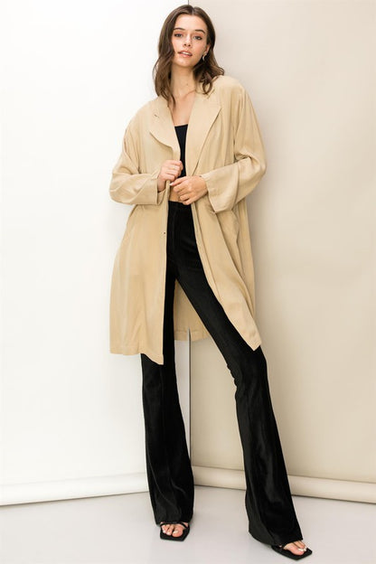 HYFVE Long Button Front Cool Oversized Coat