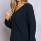 POL Dreamy Backless V-Neck Sweater with Chain Detail