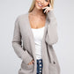 ZENANA Melange Open Front Sweater Cardigan