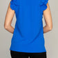 NUVI APPAREL V neck Top with ruffle Shoulder