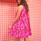 Resort style halter neck short sundress PLUS