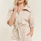 JADE by JANE Terry Zip-front Romper