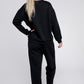 NUVI APPAREL Textured Fabric Top and Pants Casual Set