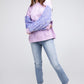 BIBI Velvet Sequin Sleeve Mineral Washed Top