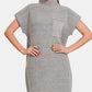 ZENANA Short Sleeve Sweater Mini Sweater Dress