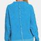 ZENANA Exposed Seam Mock Neck Long Sleeve Sweater