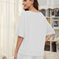 Round Neck Half Sleeve Top and Shorts Lounge Set- up to 2XL