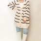HYFVE Made for Style Oversized Striped Sweater Cardigan