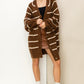 HYFVE Made for Style Oversized Striped Sweater Cardigan