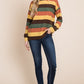 BOMBOM Fall Multi-Color StripedTop