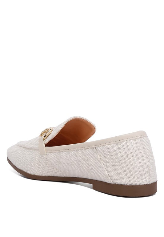 RAG & Co. Bexley Horse-bit Embellished Canvas Loafers