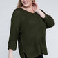 EESOME Plus Size Crew Neck Knit Sweater