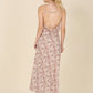 LILOU Leopard Cami Dress with chain trim