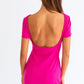 Le Lis Short Sleeve Low Back Mini Dress